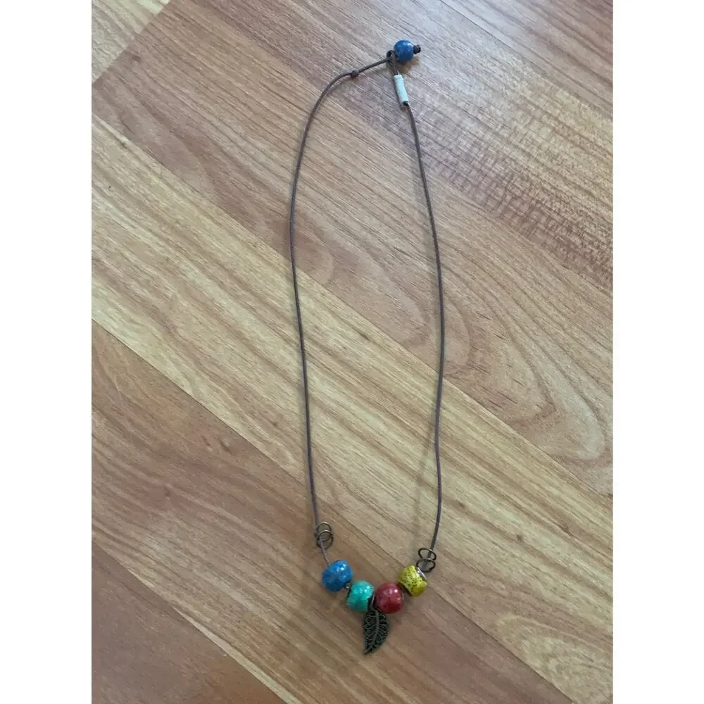 LUCKY Necklace‎ BOHO BEAD MULTICOLOR